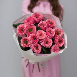 Букет из 15 пионовидных роз